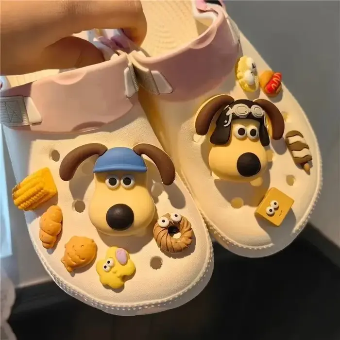 Ensemble de breloques pour chaussures à trous, bricolage, dessin animé mignon, fait à la main, décor