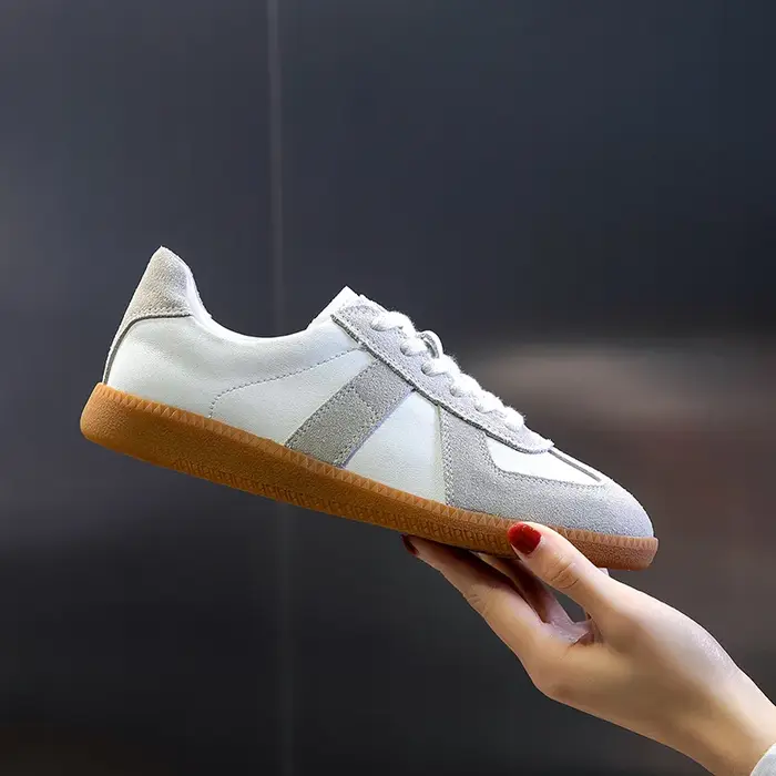 DIMANYU Baskets Femme Printemps 2026 Nouveauté Cuir Véritable Antidérapantes Bout Rond Chaussures