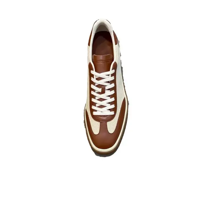 Baskets basses décontractées en cuir respirantes style rétro pour hommes – Chaussures confortables toutes saisons à