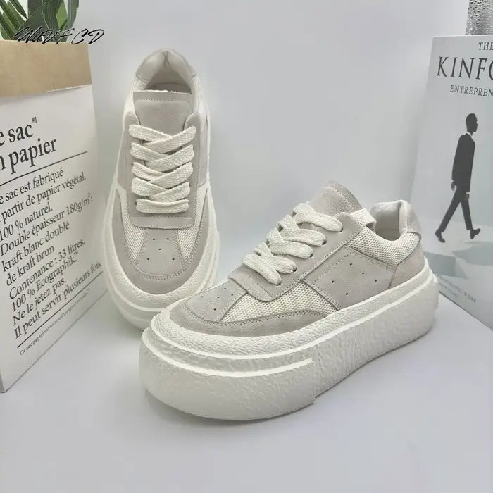 Encounaker-Chaussures de dehors à Plateforme Plate en Cuir NuSO k pour Homme