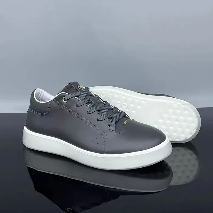 Chaussures d'entraînement respirantes en cuir véritable pour hommes