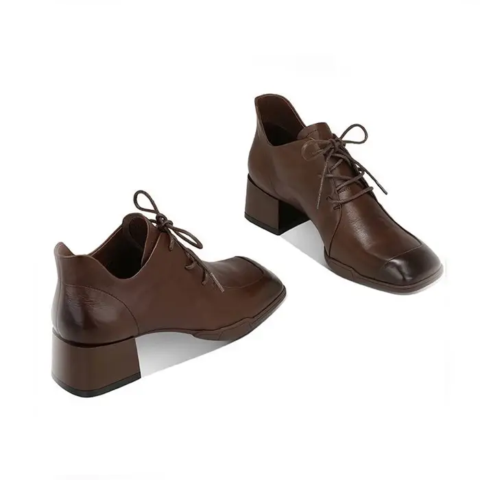 Chaussures Mary Jane en cuir véritable avec semelle intérieure en peau de mouton pour femme