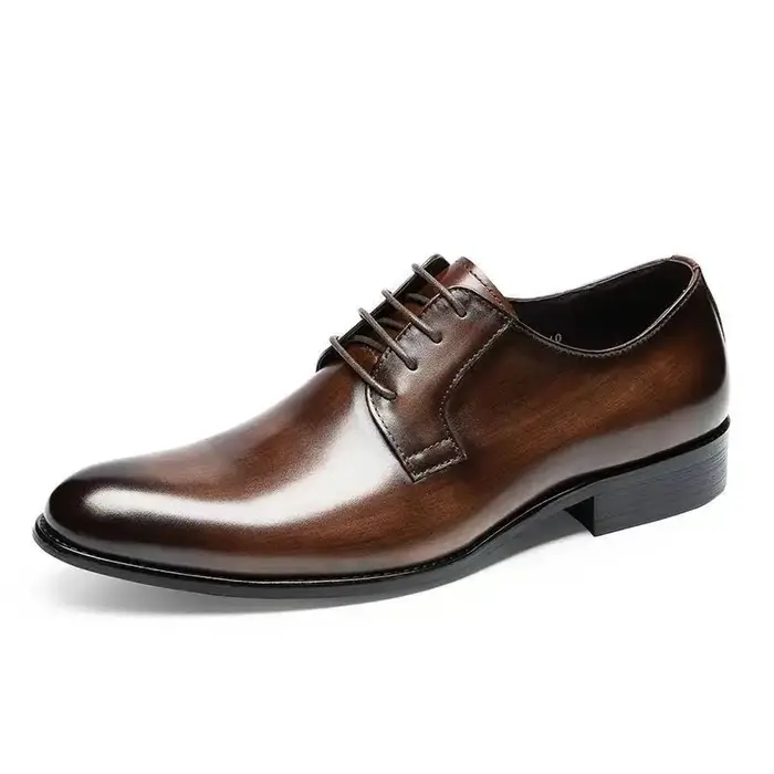 Chaussures en cuir Oxford à lacets pour hommes