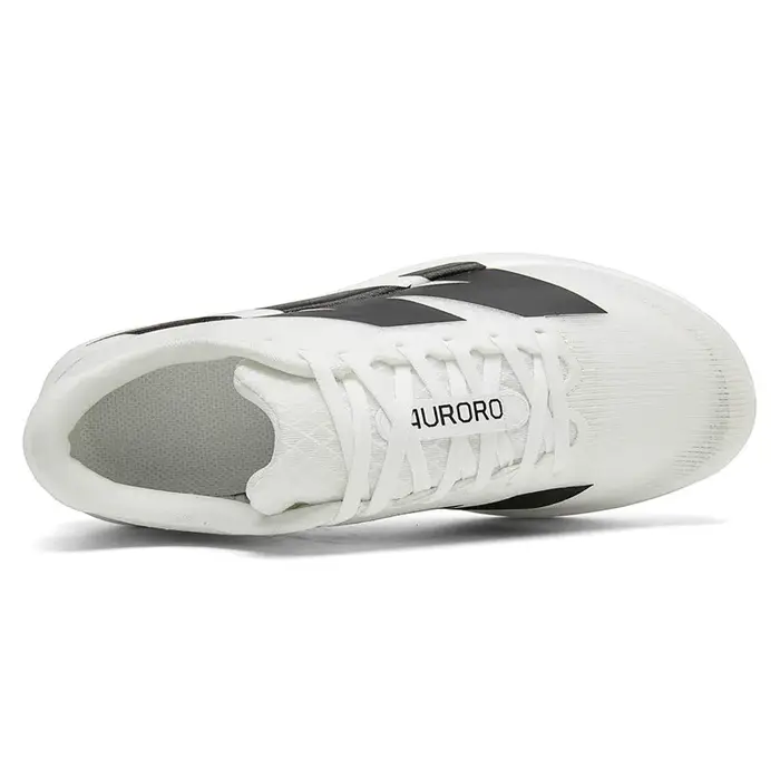 Chaussures de course à semelle en carbone pour hommes et femmes, baskets de sport athlétiques à semelle épaisse et coussinée, avec empeigne jacquard, pour la course sur route et l'entraînement quotidi