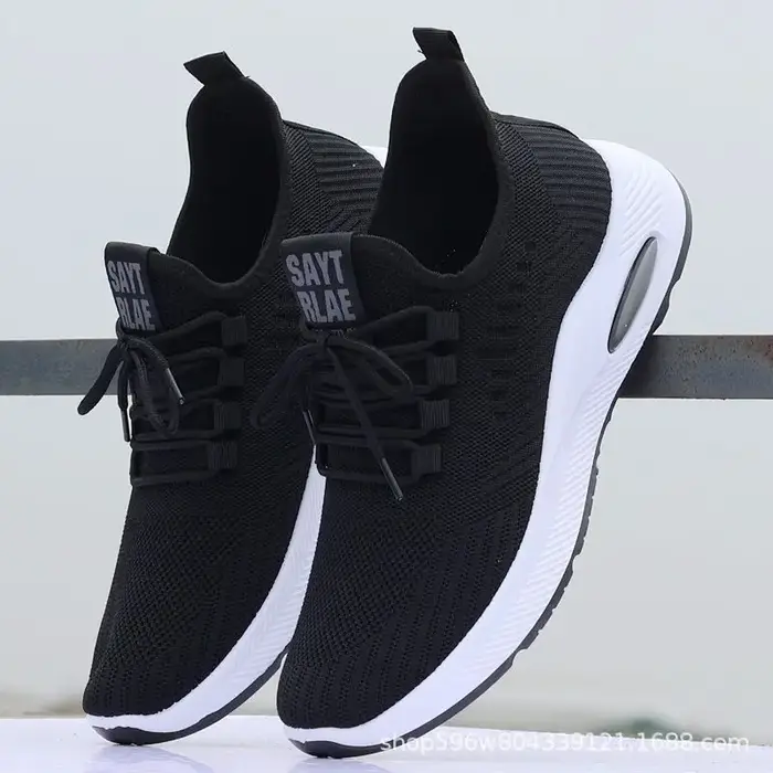 Chaussures de sport pour hommes à enfiler, respirantes en maille, semelle souple, décontractées, été