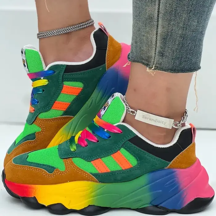 Baskets de course décontractées colorées pour femmes
