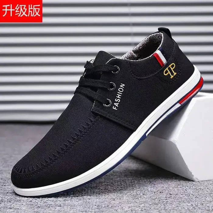 Chaussures en toile pour homme style coréen Beijing Old Man – Anti-odeur, décontractées, à enfiler,