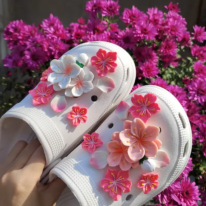 Breloques de chaussures pour filles, nouvelle mode, pour Branches et fleurs créatives, sabots, boucl