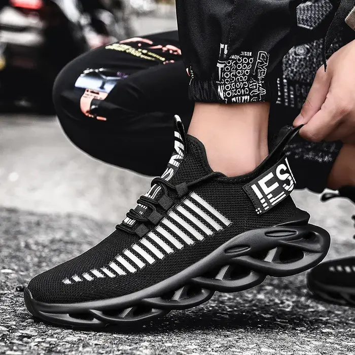 Chaussures de course pour hommes baskets respirantes confort semelle souple Tenis