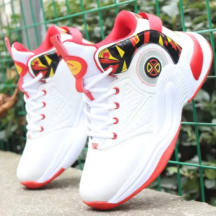 Chaussures de basket-ball respirantes coordonnantes pour hommes, baskets montantes, chaussures de sp