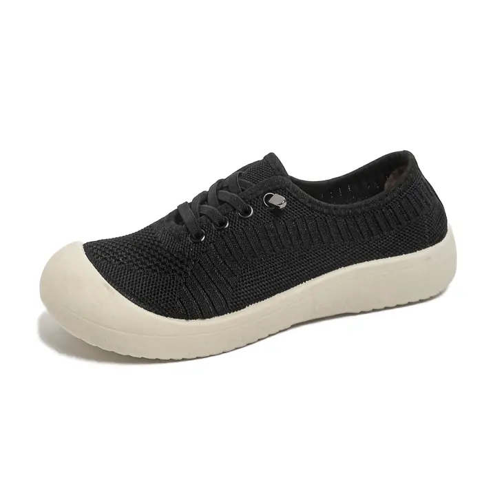 Baskets décontractées pour femmes, chaussures basses en tricot respirantes et légères pour femmes, s