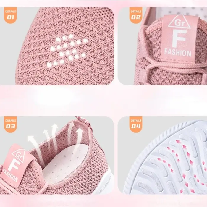 Baskets décontractées confortables pour femmes, chaussures plates respirantes d'été, baskets tendance pour femmes, chaussures de course polyvalentes à lacets, Nouveauté 2026