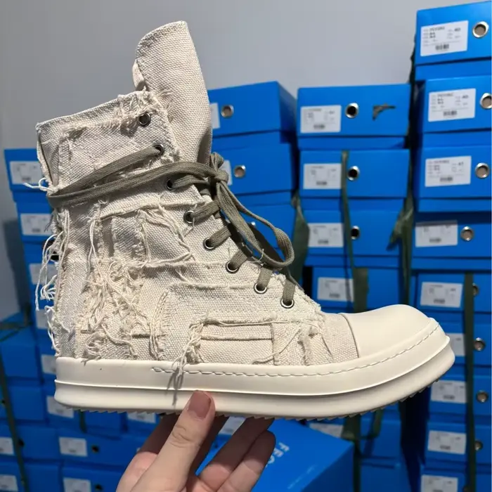 Nouvelles chaussures décontractées d'été pour hommes à semelle épaisse avec lacets à pompons, basket