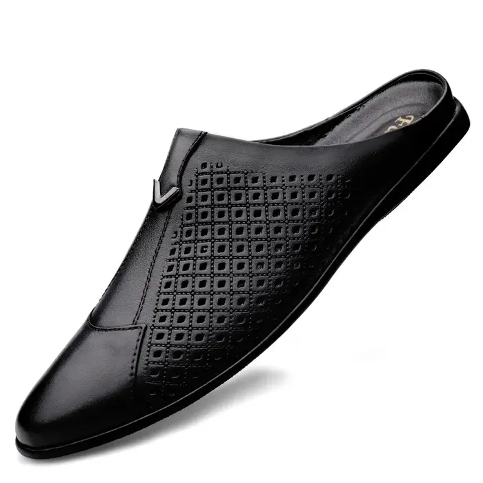 Mocassins d'été en cuir pour hommes
