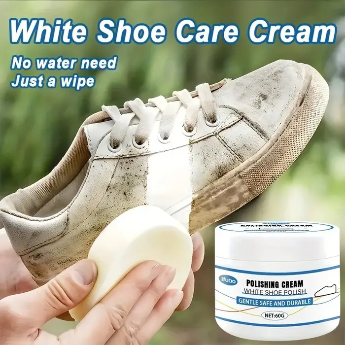 Crème pour chaussures blanche IFUBO : soin et restauration rapides et efficaces – Formule plastique 