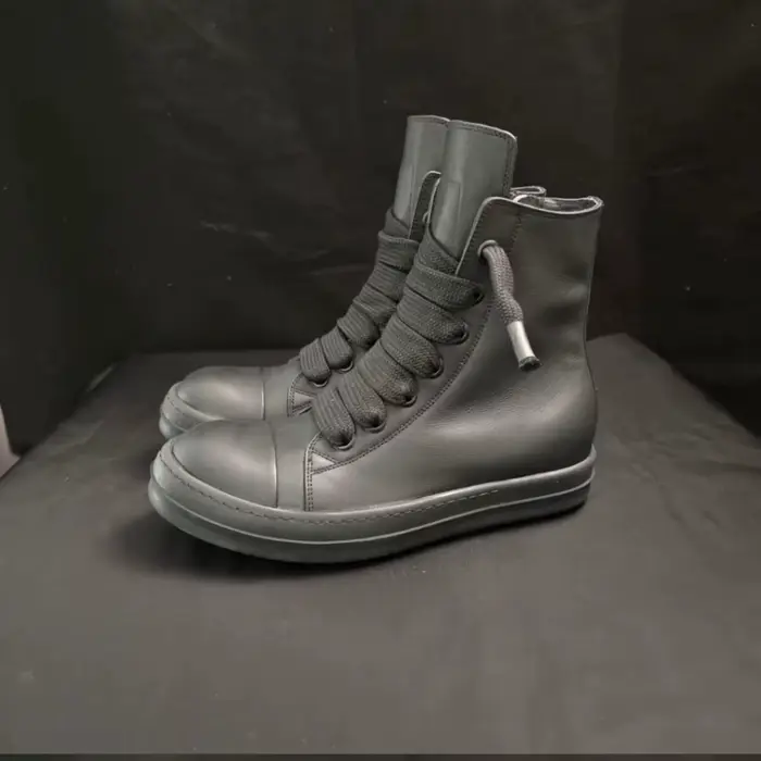 Marque r-o chaussure entièrement en cuir noir chaussures hommes Sneaker femmes haut