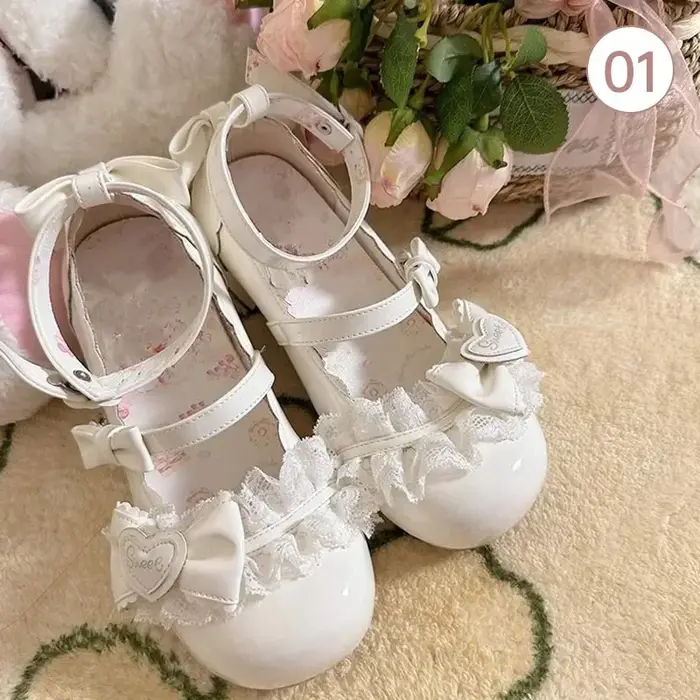Doux Lolita Mary Jane chaussures bout rond talon confort chaussures décontractées antidérapantes pet
