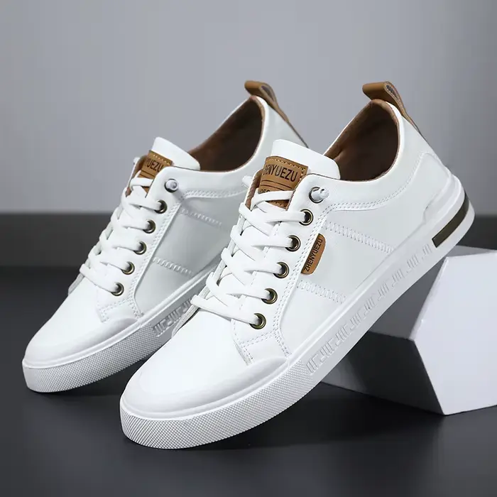 Baskets basses en cuir pour hommes