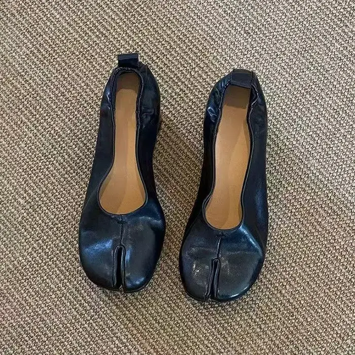 Élégantes Sandales Tabi à Talon Épais pour Femme, Été 2026, Confortables en Cuir PU, Escarpins Designer à Bout Fendu, Style Rétro Français