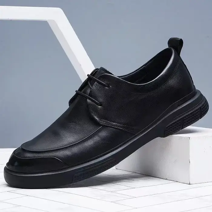 Chaussures en cuir véritable hommes chaussures décontractées Style britannique plat marque mâle chau