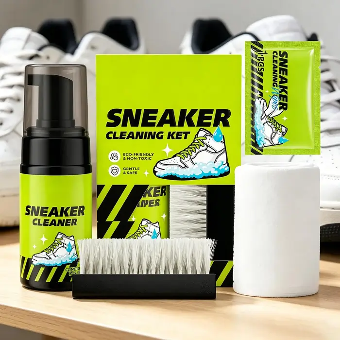 Nettoyant pour baskets 4 pièces 100ml Mousse sans rinçage Soin et dégraissant pour chaussures blanches
