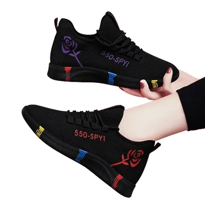Tenis Feminino 2026 Chaussures décontractées pour femmes en maille respirante légères et souples Baskets plates à lacets