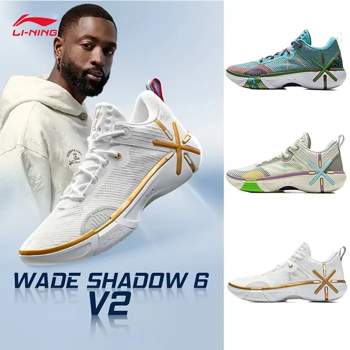 NING Wade Shadow 6 V2 basket-ball pour hommes chaussures de Sport professionnel anti-dérapant rebond