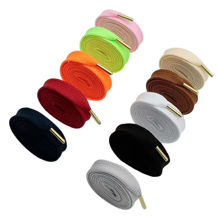 Coolstring – lacets de gros de 1.8CM avec embouts en métal doré, lacets de luxe de haute qualité, en