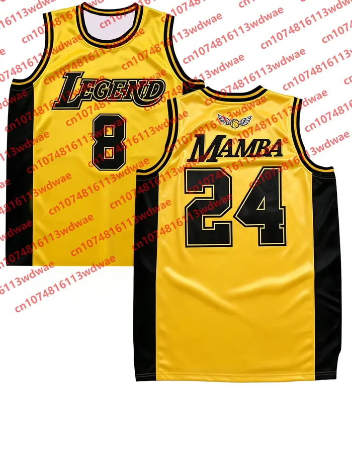 Maillot de basket-ball 2026 Mamba Legend 8 24 pour hommes et femmes, débardeur sans manches Kobe Bryant, style rétro, pour fans de sport, streetwear pour enfants