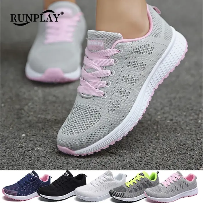 Femme chaussures de Tennis mode Tenis Feminino à lacets blanc
