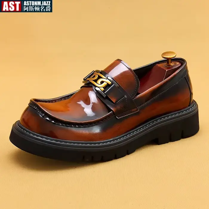 Mocassins classiques en cuir véritable pour hommes