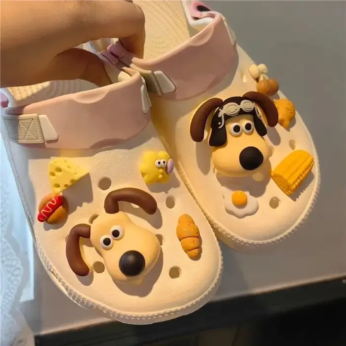 Ensemble de breloques pour chaussures à trous, bricolage, dessin animé mignon, fait à la main, décorations de chaussures de jardin de qualité, cadeau pour filles