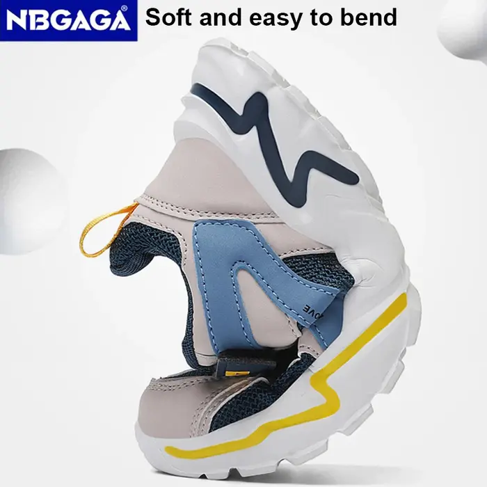 Chaussures de sport en cuir pour enfants, baskets respirantes pour enfants, chaussures de marche décontractées, chaussures de course en plein air pour garçons, maille confortable, mode
