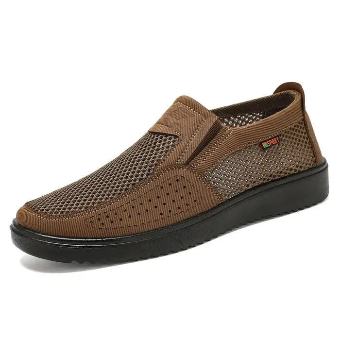 Chaussures en maille pour hommes, respirantes, à enfiler, décontractées, basses, bout rond, conforta
