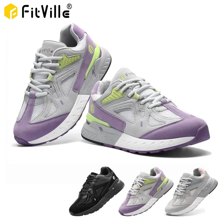 Chaussures de marche Extra larges pour femmes baskets légères à large largeur pour pied plat fasciite plantaire