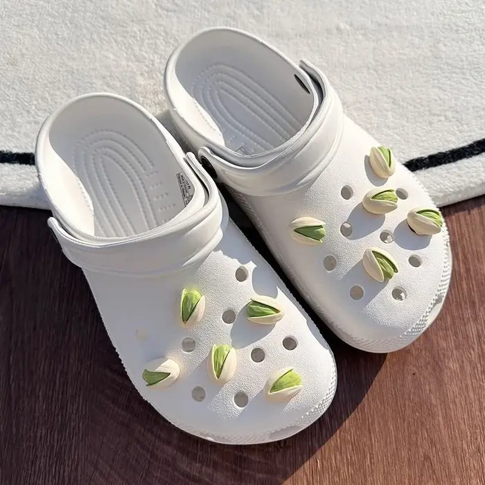 Série pistache, accessoires de chaussures amusants
