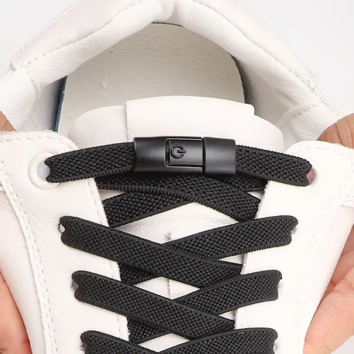 Serrure à pression colorée sans lacet lacets élastiques pour baskets Sport