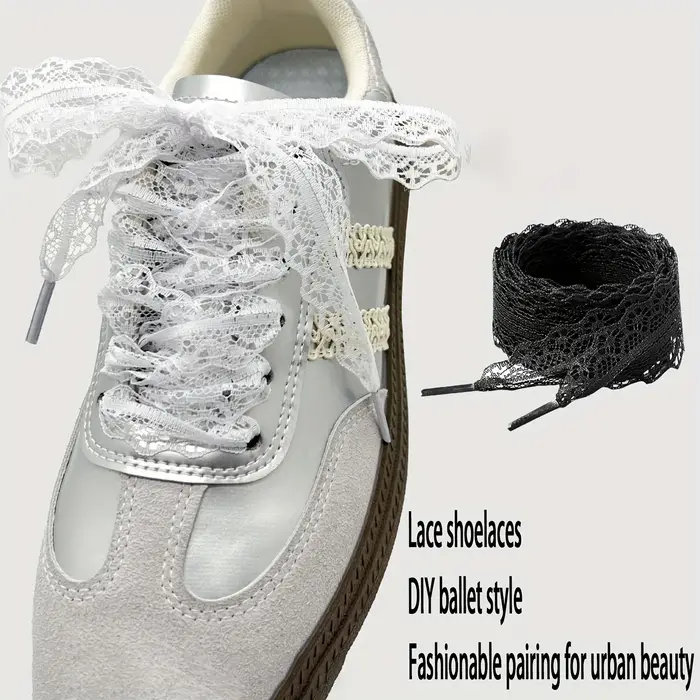 3 paires de lacets en dentelle