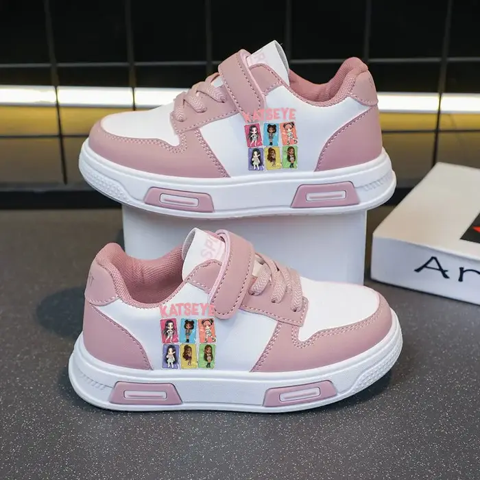 Chaussures de basket Katsey, baskets de tennis mignonnes, chaussures blanches, baskets décontractées pour enfants, chaussures de sport