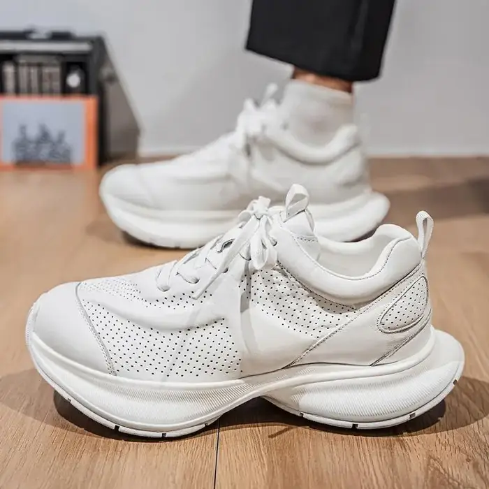 Nouvelles Chaussures Décontractées pour Hommes 2026 – Baskets de Course Rétro en Cuir de Luxe, Respirantes et Façonnées à la Main