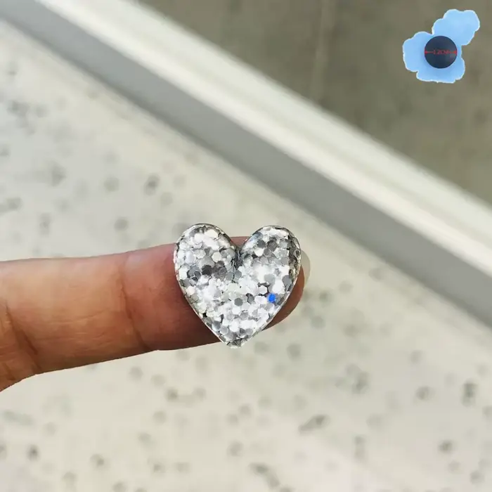 Nouveauté 1 pièces en forme de coeur paillettes colorées accessoires de chaussures boucle de chaussu