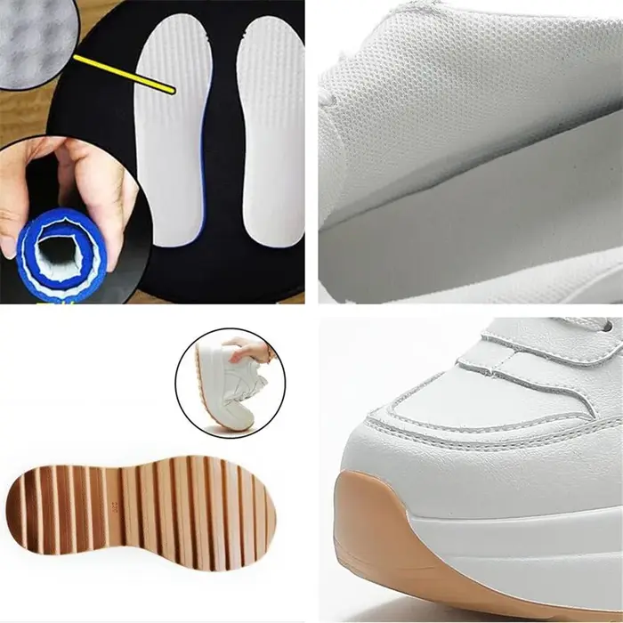 10CM talons chaussures à semelles compensées respirant hauteur augmentée Sneaker femme femmes plate-forme formateurs en cuir véritable automne hiver baskets