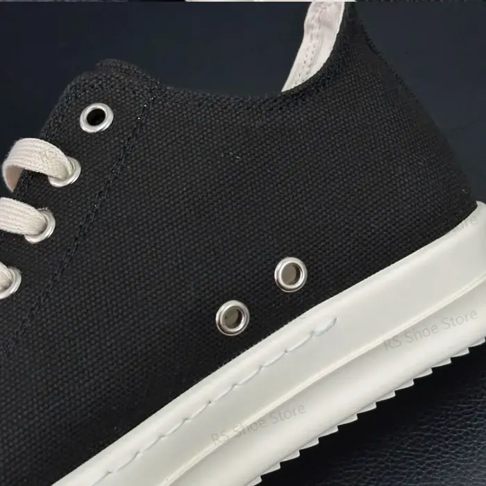 Ro classique hommes chaussure femmes baskets toile noire bas chaussures décontractées semelle épaisse à lacets luxe plat Sneaker