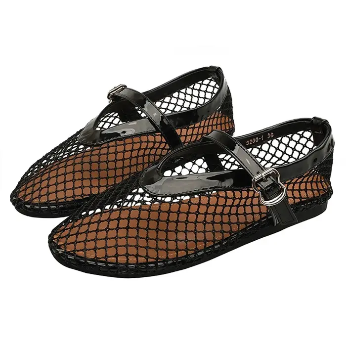 Femmes maille ballerines résille