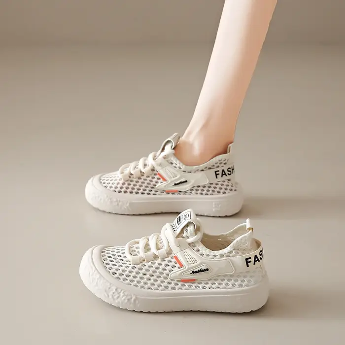 Chaussures femme 2025 chaussures de sport décontractées en plein air creux respirant confortable sem