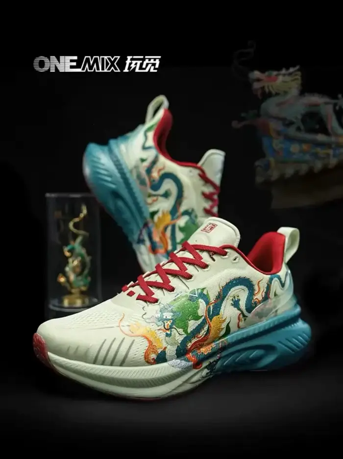 Chaussures de sport et de course décontractées pour hommes Onemix – Style « Azure Dragon » absorbant les chocs et antidérapant (unisexe)