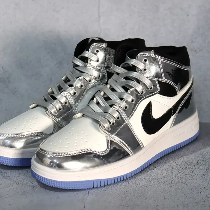 Lacets créatifs en cuir souple microfibre Laser argent or 120/140/160 cm femmes hommes sport chaussures de basket-ball