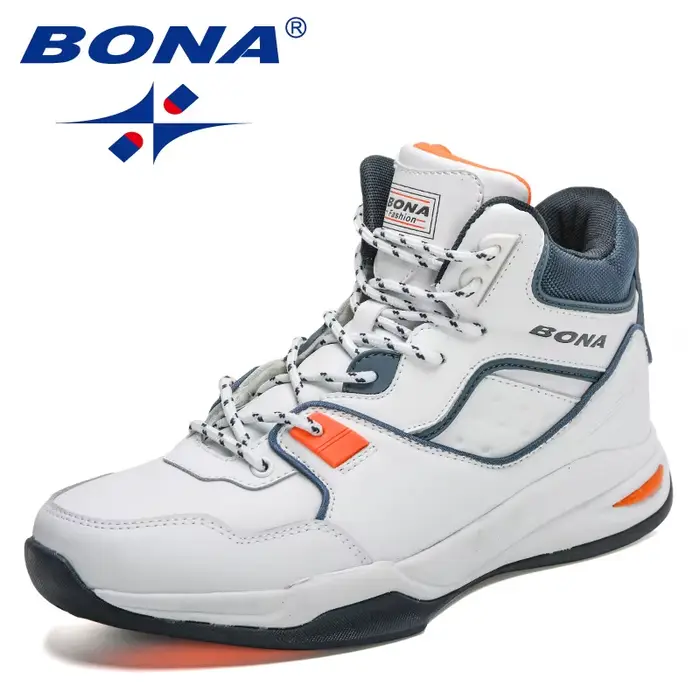 BONA nouveaux créateurs marque chaussures de basket-ball professionnel hommes baskets hautes homme l