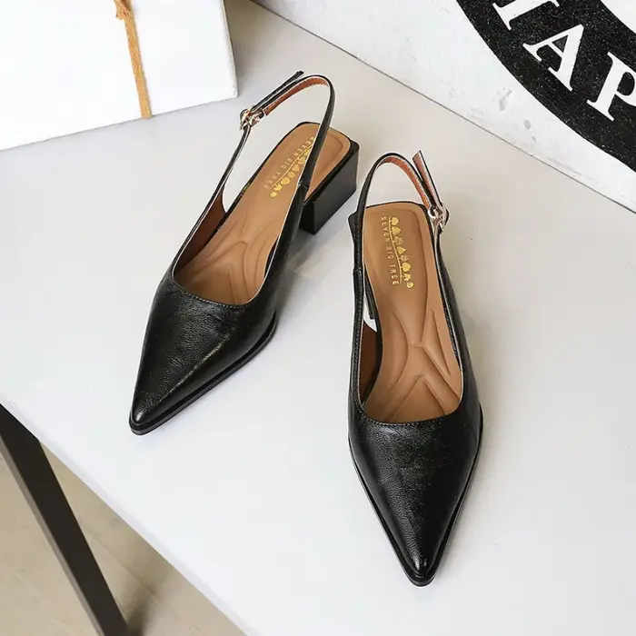 Chaussures pour femmes simples et haut de gamme avec talons épais