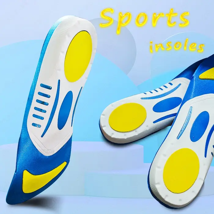 Semelles orthopédiques sportives absorbant les chocs